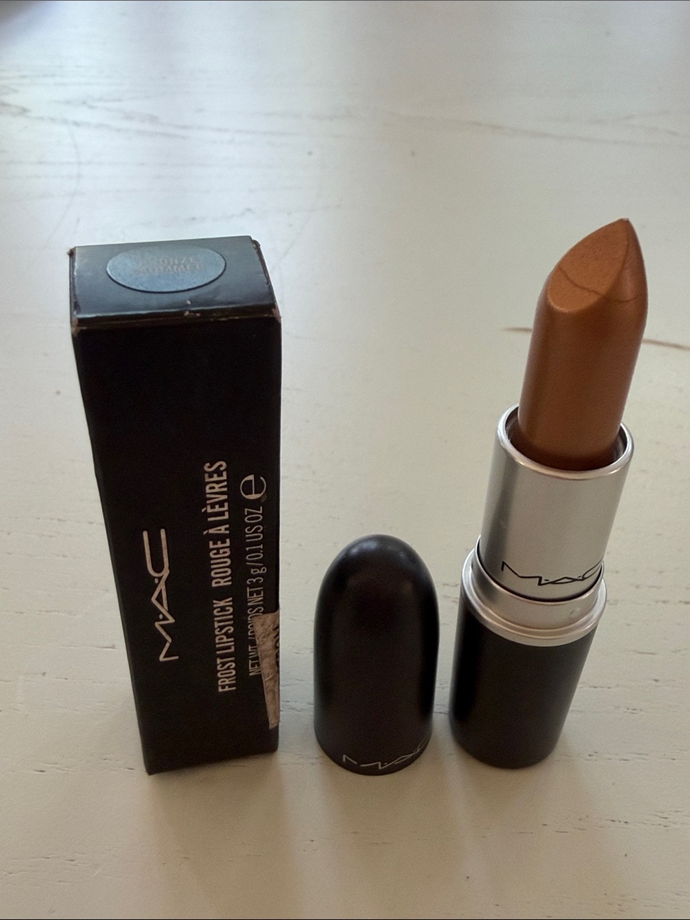 MAC Cosmetics Frost Lipstick — Bronze shimmer